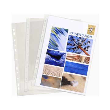 EXACOMPTA Pochette perforée, A4, PVC, lisse, transparent