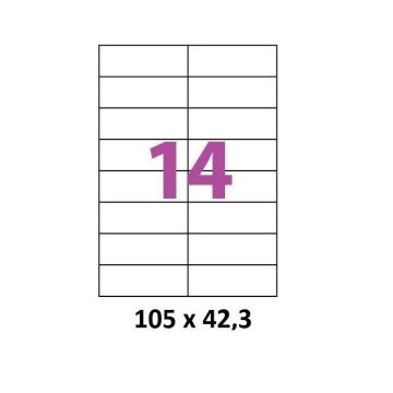 Etiquettes Adhésives Autocollantes 14 par page - 100 pages A4