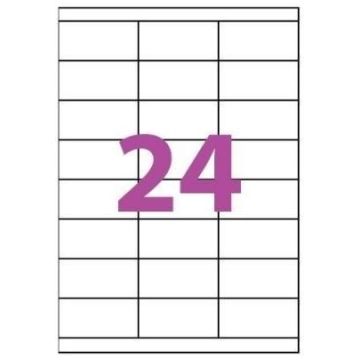 Etiquettes Adhésives Autocollantes 24 par page - 100 pages A4