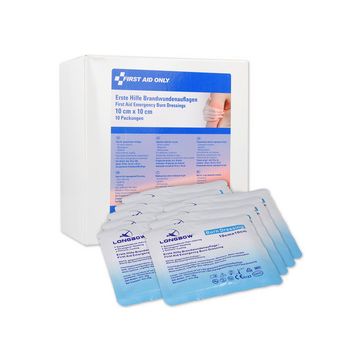 FIRST AID ONLY Brandwunden-Auflage, 100 x 100 mm, 10er Pack