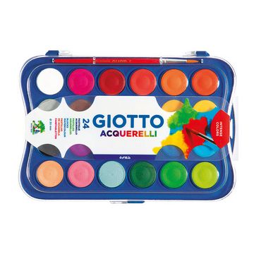 GIOTTO Pastilles de gouache, 24 pastilles, avec pinceau