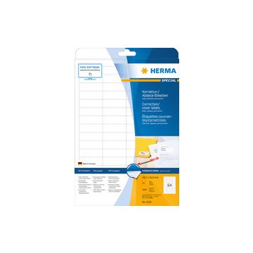 HERMA Etiquette couvrante/correctrice SPECIAL,64,6 x 33,8 mm