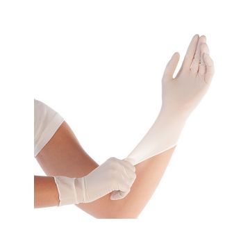 HYGOSTAR Gant synthétique Elastic, M, sans poudre, blanc