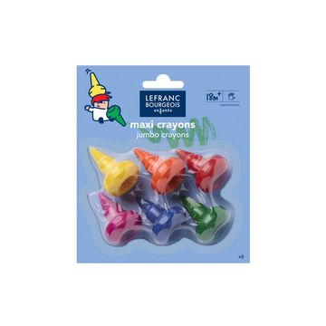 LEFRANC BOURGEOIS Baby crayons, étui de 6, ergonomiques