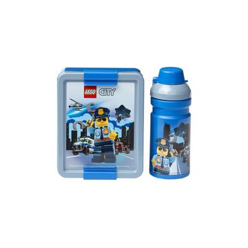 LEGO Gourde + Boîte à goûter LUNCH SET CITY, bleu