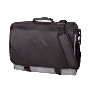 LiGHTPAK Sac à bandoulière "WAVE", Polyester, noir/gris