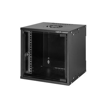 LogiLink 10" Wandgehäuse SoHo, montiert, 9 HE, schwarz