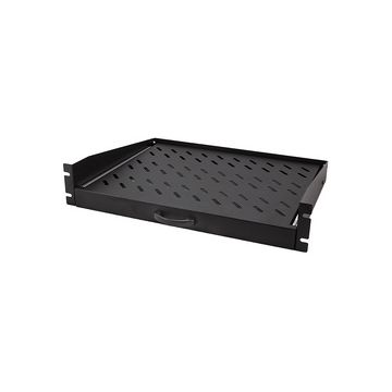 LogiLink Étagère 19" avec poignée, 2 U, coulissant, noir LogiLink Étagère 19" avec poignée, 2 U, coulissant, noir