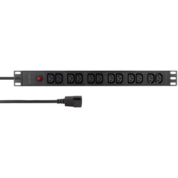 LogiLink Multiprise 19", 12 prises, noir LogiLink Multiprise 19", 12 prises, noir