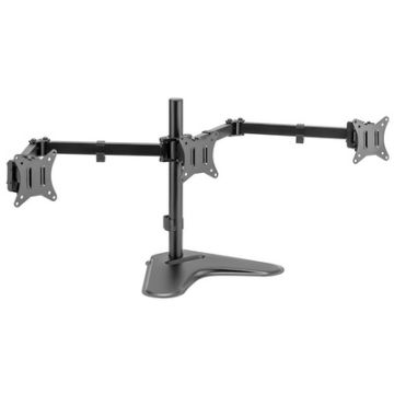LogiLink Bras support pour 3 écrans, socle, noir