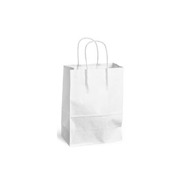 MAILmedia Sac en papier avec cordelette, 28,8 litres, blanc MAILmedia Sac en papier avec cordelette, 28,8 litres, blanc