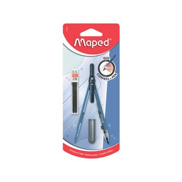 Maped Compas avec adaptateur, assorti, sur carte blister