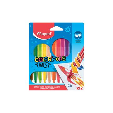 Maped Crayon de cire COLOR'PEPS TWIST, 12 en blister