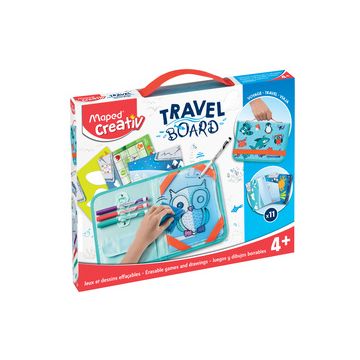 Maped Creativ Kit de dessin voyage TRAVEL BOARD, 19 pièces