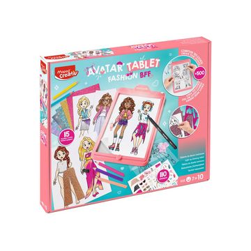 Maped Creativ Table à dessin LED AVATAR FASHION BFF, rose