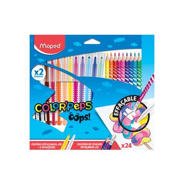 Maped Feutre effaçable & crayon de couleur COLOR'PEPS OOPS