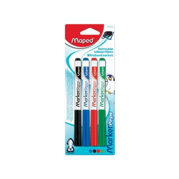 Maped Feutre effaçable à sec Marker'Peps, blister de 4