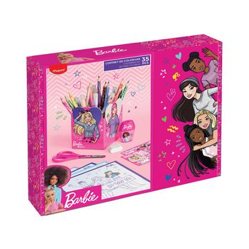 Maped Kit de dessin Barbie, 35 pièces, dans boîte cadeau