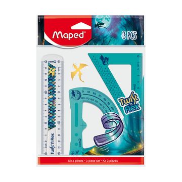Maped Kit de géometrie Twist'n Flex DRAGON, 3 pièces