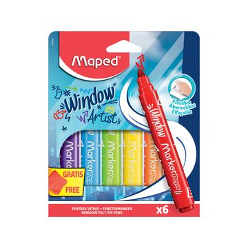 Maped Marqueur pour vitre MARKER'PEPS Window, étui de 6