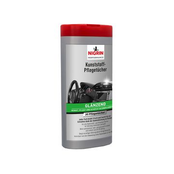 NIGRIN Kunststoff-Pflegetücher glänzend, Spenderbox