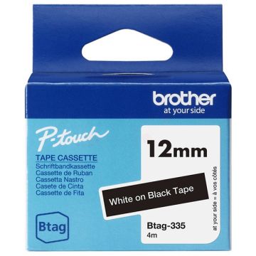 BTAG335 - rouleau d'étiquettes de marque Brother - noir, blanc