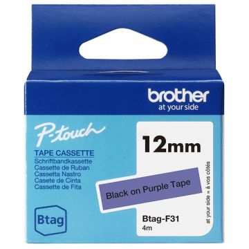 BTAGF31 - rouleau d'étiquettes de marque Brother - noir, violet