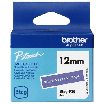 BTAGF35 - rouleau d'étiquettes de marque Brother - blanc, violet
