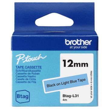 BTAGL31 - rouleau d'étiquettes de marque Brother - noir, bleu clair
