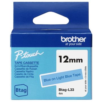 BTAGL33 - rouleau d'étiquettes de marque Brother - bleu clair