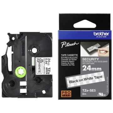 TZESE5 - ruban cassette de marque Brother - noir, blanc