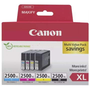 9254B010 / PGI-2500 XLBKCMY - cartouches de marque Canon - multipack 4 couleurs : noire, cyan, magenta, jaune