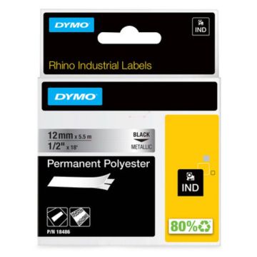18761 / S0718180 - ruban de marque Dymo - noir, argenté