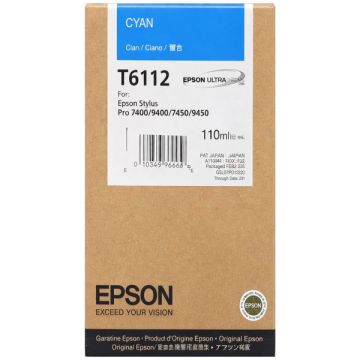C13T611200 / T6112 - cartouche de marque Epson - cyan