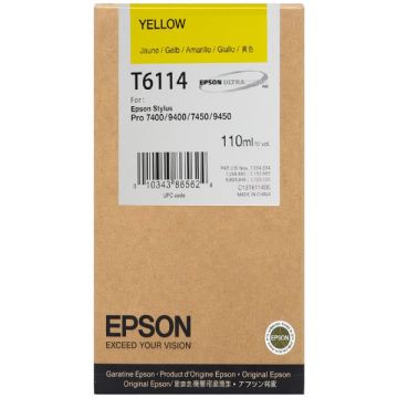 C13T611400 / T6114 - cartouche de marque Epson - jaune