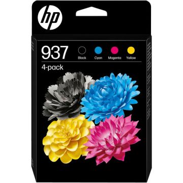 6C400NE#301 / 937 - cartouches de marque HP - multipack 4 couleurs : noire, cyan, magenta, jaune