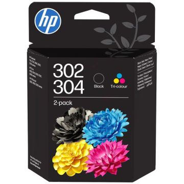 B82L1AE / 302/304 - cartouches de marque HP - multipack 2 couleurs : noire, multicouleur