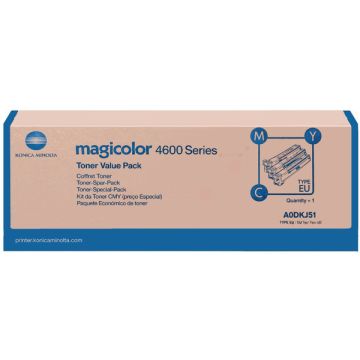 A0DKJ51 - toners de marque Konica Minolta - cyan, magenta, jaune
