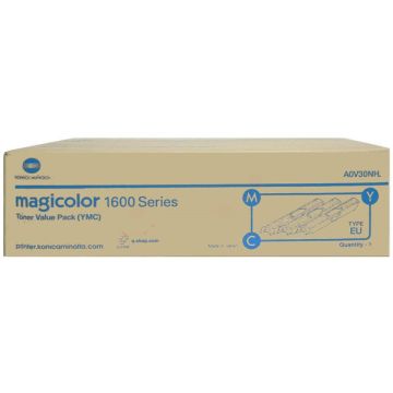 A0V30NH - toners de marque Konica Minolta - multipack 3 couleurs : cyan, magenta, jaune