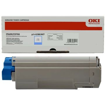 43381907 - toner de marque OKI - cyan