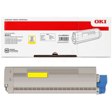 45862814 - toner de marque OKI - jaune