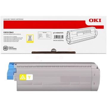 46443101 - toner de marque OKI - jaune