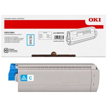46443103 - toner de marque OKI - cyan