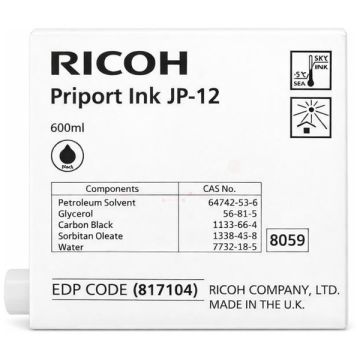 817104 / JP 12 - cartouche de marque Ricoh - noire