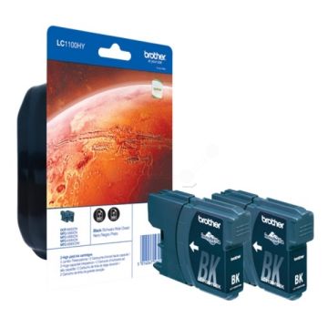 LC1100HYBKBP2 - cartouche de marque Brother - noire - pack de 2