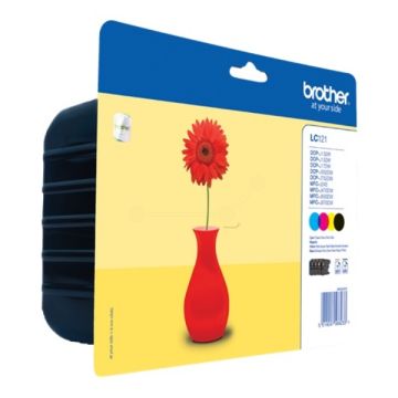 LC121VALBP - cartouches de marque Brother - multipack 4 couleurs : noire, cyan, magenta, jaune