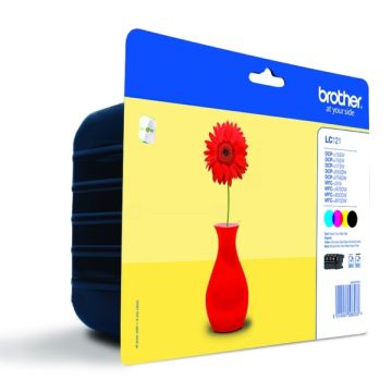 LC121VALBPDR - cartouches de marque Brother - multipack 4 couleurs : noire, cyan, magenta, jaune