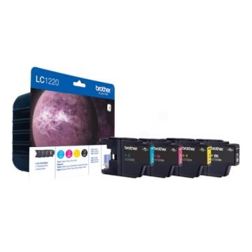 LC1220VALBP - cartouches de marque Brother - multipack 4 couleurs : noire, cyan, magenta, jaune