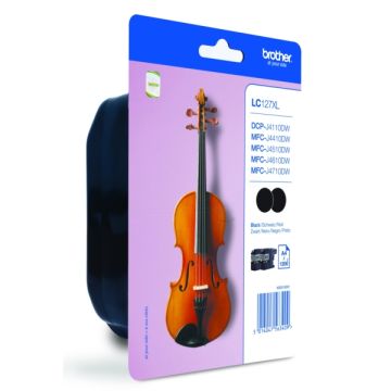 LC127XLBKBP2 - cartouche de marque Brother - noire - pack de 2