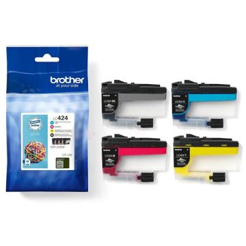 LC424VAL - cartouches de marque Brother - multipack 4 couleurs : noire, cyan, magenta, jaune